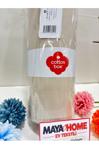 Cotton Box Bej Battal Çift Kişilik Lastikli Çarşaf Seti 180x200 Çok Renkli