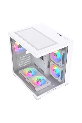 Game İn Game Cool Beyaz 5x12cm Argb Fanlı M.atx Akvaryum Kasa
