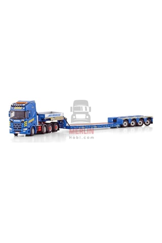 1/50 Havator Scanıa R Hıghlıne Cr20h 8x4 Low Loader - 4 Axle - Lowbed