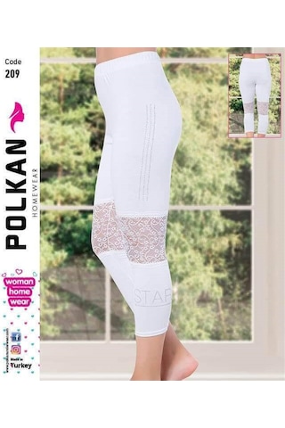 Polkan 209 Dantel Modelli Bayan Tayt-3054-SİYAH Siyah