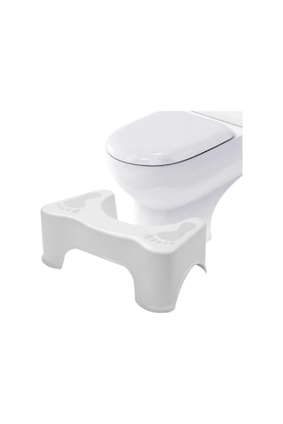 Mufunye Beyaz Banyo Tuvalet Yardımcı Tabureği - Dışkanak Ve Sakatlık Önleyici, Kolon Sağlığı Ve İdrar Tıkanıklığını Alleviate Eden Oturma Seyri Beyaz