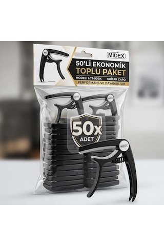 Lastvoice Midex Lct-90bk-50x Kapo 50'li Toptan Capo Gitar Bağlama