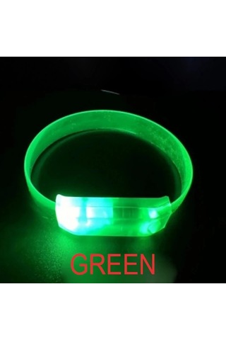 3 Modlu Pilli Led Işıklı Esnek Parti Bilekliği Yeşil 3+