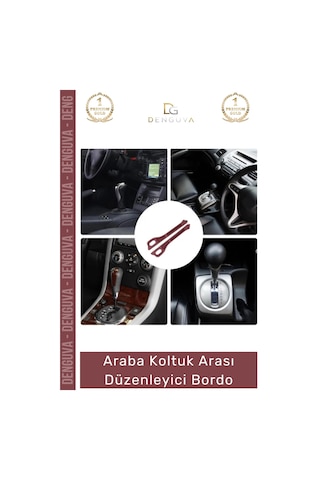 Otoaksesuar Araç İçi Organizer İkili Set Premium Araba Eşya Saklama Koltuk Arası Düzenleyici Bordo
