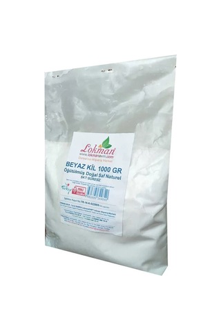 Beyaz Kil Öğütülmüş Doğal Saf Naturel 1000 Gr Paket