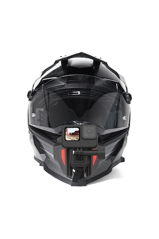 Telesin Aksiyon Kamera Kask Çene Montajı, Motorcycle Helmet Bracket Orange / Gopro / Osmoactio Uyumlu