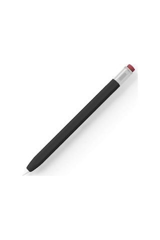 Apple Pencil Usb-c Kılıf Klasik Retro Tasarım Mat Silikon Siyah