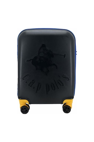 Cap Polo's Polipropilen Küçük Boy Valiz Siyah Bej