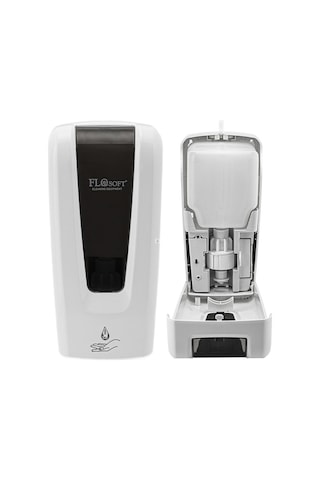 Flosoft Hazneli Fotoselli Sabun Ve Dezenfektan Verici Dispenseri Aparatı - 1000 Ml. - Beyaz - Füme
