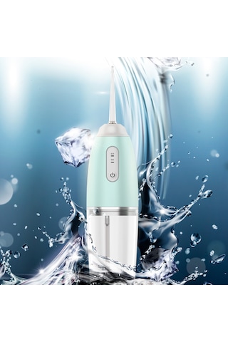 Suofeng Taşınabilir Diş İrrigatörü - 3 Modlu, 230ml Su Tanklı, 4 Nozullu, Şarj Edilebilir Ağız Duşu 112 Karakter