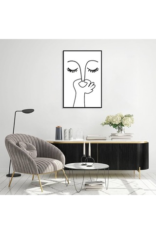 Ahşap Çerçeve-tuvalet Banyo Tablo-duvar Dekorasyonu-banyo Duvar Çerçeve 20 X 25 Cm Beyaz - Siyah