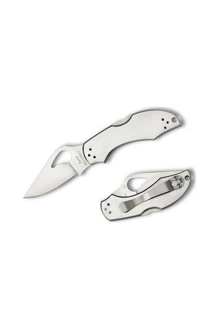 Spyderco Byrd Robin 2 Stainless Plainedge Kamp Çakı Gümüş