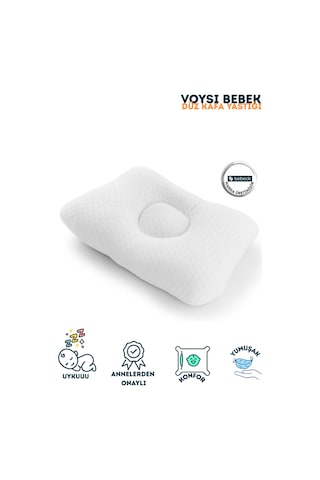 Bebeck Bebek Düz Kafa Yastığı Bebek Yastığı Yumuşak Pamuk Kumaş Voysı Yastık