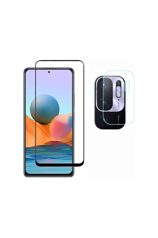 Xiaomi Redmi Note 10 5g Kamera Lens Koruma Koruyucu Cam Film + Tam Kaplayan Cam Ekran Koruyucu