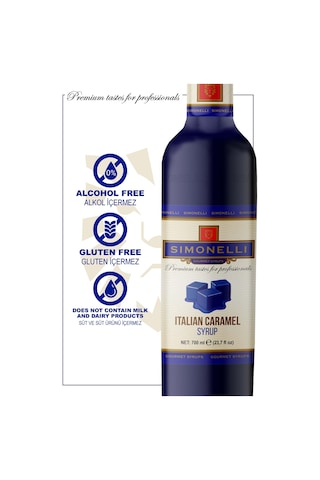Simonelli Kahve Şurubu İtalyan Karamel Aromalı 70 CL + Pompa Sımonellı