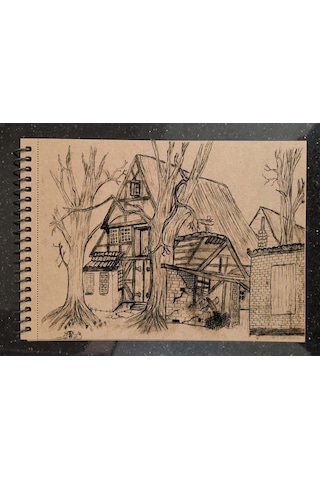 Kraft Kağıt A5 Eskiz Defteri 90 Gr. Spiralli 50 Yaprak Sketchbook