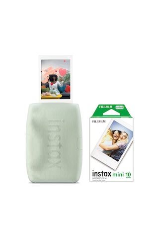 Instax Mini Link 3 Yeşil Akıllı Telefon Yazıcısı Ve 10'lu Mini Film Yeşil