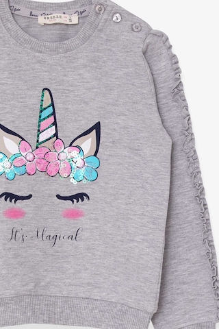 Breeze Kız Çocuk Eşofman Takımı Unicorn 1.5-5 Yaş, Gri Melanj