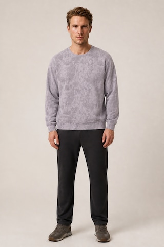Redline Allon Desenli Kışlık Yeni Sezon Erkek Regular Fit Sweatshirt Beyaz Gri