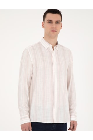 Pierre Cardin Erkek Açık Pembe Gömlek Desenli 50283522-vr078 Açık Pembe