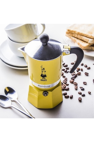 Bialetti Rainbow Sarı Mokapot 3 Cup