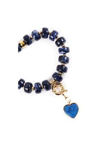 Gold Detaylı Lastikli Boncuk Bileklik S26blk010 Us26blk01074 Çok Renkli