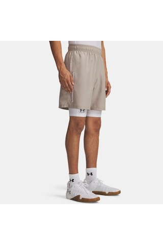 Under Armour Tech Woven Wordmark Erkek Şort 1383356-203 Vizon