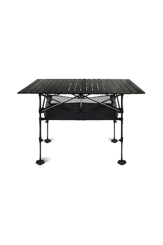 Funky Chairs Caravan Class Katlanabilir Teleskopik Ayaklı Alüminyum Kamp Masası 95x55x68-96cm -siyah Siyah