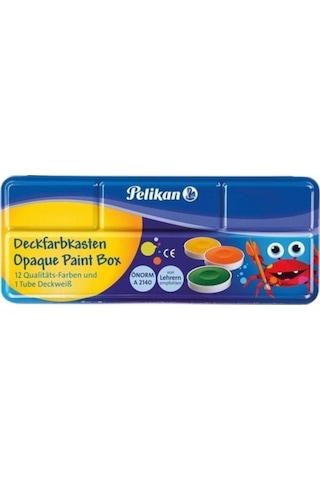 Pelikan Deckfarbkasten Opaque Sulu Boya 12 + 1 Nocolor-d8ecff13