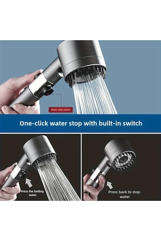 Duş Başlığı 1 Adet Ion Damlaları Duş Başlığı, 2025 Yeni Iondrops Filtreli Duş Başlığı İle El Duşu İle Hortum Ayarlanabilir Ayarlar 11.8x5cm Çift Kişilik
