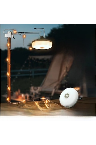 Geeroyoo Uzun Süre Sarjlı Çadır Feneri, Dış Mekan Kullanıma Uygun, Manyetik Asma Fonksiyonu, Acil Ve Stüdyo Işığı, 20 Metre Uzunlukta Islak Işık Çok Renkli