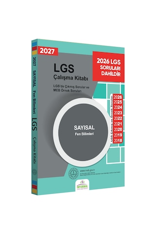2027 LGS 8.Sınıf Çıkmış ve MEB Örnek Sorular Matematik-FEN SAYISAL Çalışma Kitabı 2li Kitap SET