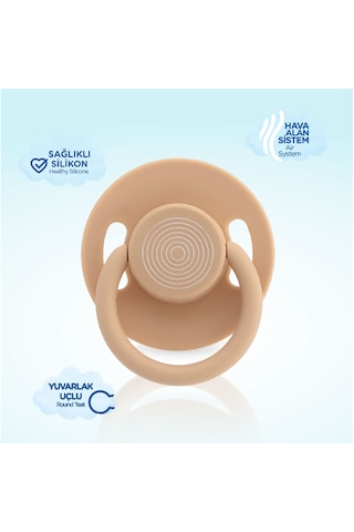 Cool Yuvarlak Uçlu Emzik No:3 Krem 18+ Ay