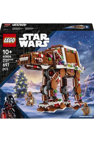LEGO® Star Wars™ Zencefilli Kurabiye AT-AT™ Walker 40806 –10+ Yaş Çocuklar için Minifigür İçeren Yılbaşı Oyuncak Yapım Seti (697P)