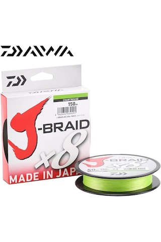 Daiwa J-Braid X8 Açık Yeşil 150 Mt. 0.10Mm 6 Kg. Ip Misina