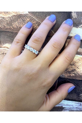 Kadın 5 Taş Gümüş Yüzük