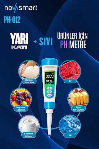 Ph-012 Yarı Katı Ve Sıvı Numuneler Için Dijital Ph Metre
