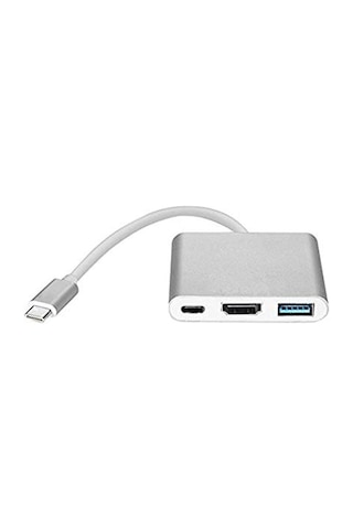 3 İn1 Type-C To HDMI 4K USB 3.0 Çevirici Dönüştürücü Adaptör