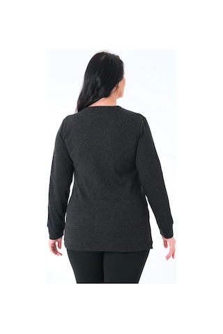 Lady Majestic Kadın Büyük Beden Sweatshirt Sarı
