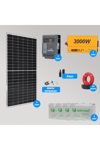 Mini Bağ Evi Ve Karavan Solar Güneş Enerji Sistemi 5000w Depolama