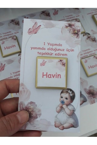 Farklı Market 20 Adet Bebek Çikolatası Pembe