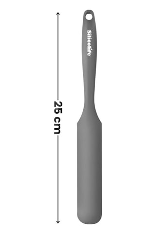 Silicolife Pasta Sıvama Spatulası, Silikon Çikolata Krema Reçel Sıyırma Sıvama Bıçağı Spatulası 25cm Antrasit Antrasit