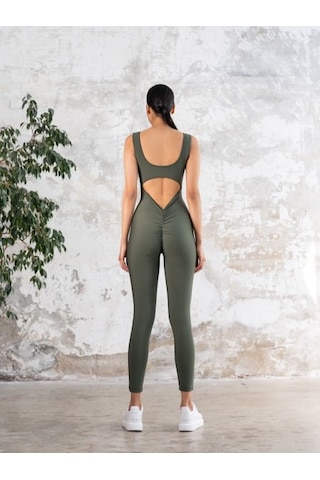 Arkası Büzgülü Scrunch Butt Spor Tayt Tulum
