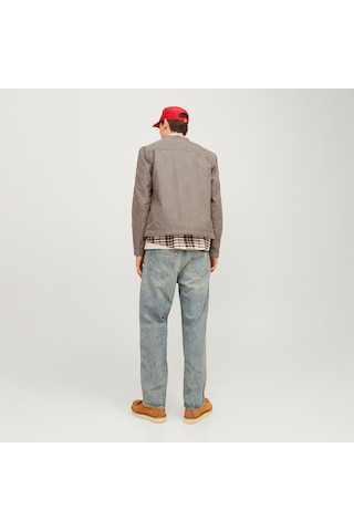 Jack&jones Dylan Clean Erkek Kahverengi Bisiklet Yaka Ceket Kahverengi