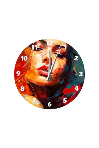 Ti-play Ah Sen 30x30cm Akrilik Dekoratif Modern Duvar Saati ÇOk Renkli
