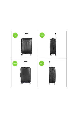 Vegmann Vela Siyah Büyük Boy Valiz