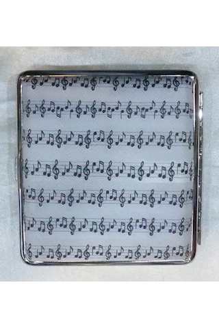 MÜZİK-NOTA-SOL ANAHTARI-SİGARA TABAKASI