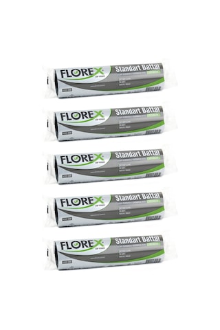 Florex Standart Battal Boy Çöp Torbası 72x95 Cm 10'lu Rulo Siyah 5 Rulo (50 Adet)