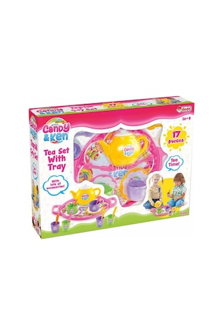 01593 Candy Tepsili Çay Set Sarı
