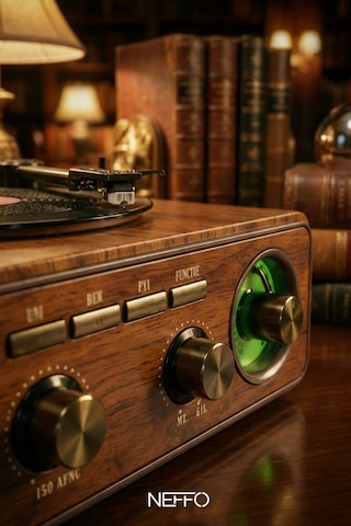 Retro Nostaljik Ahşap Pikap & Bluetooth Hoparlör Nostaljik Plak Çalar